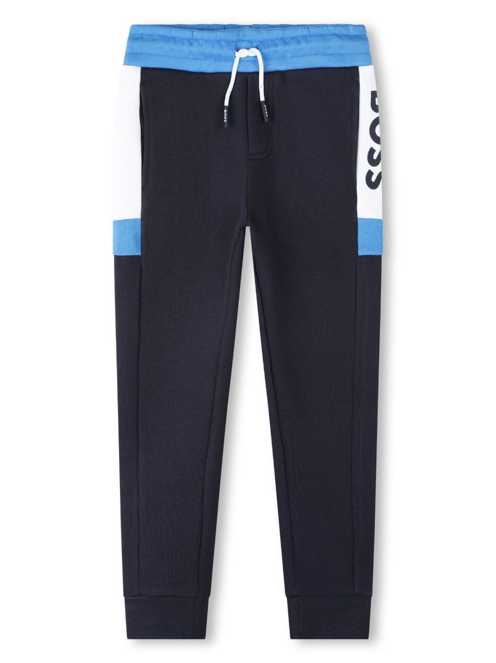 Colour-block cotton-blend track pants - Blue