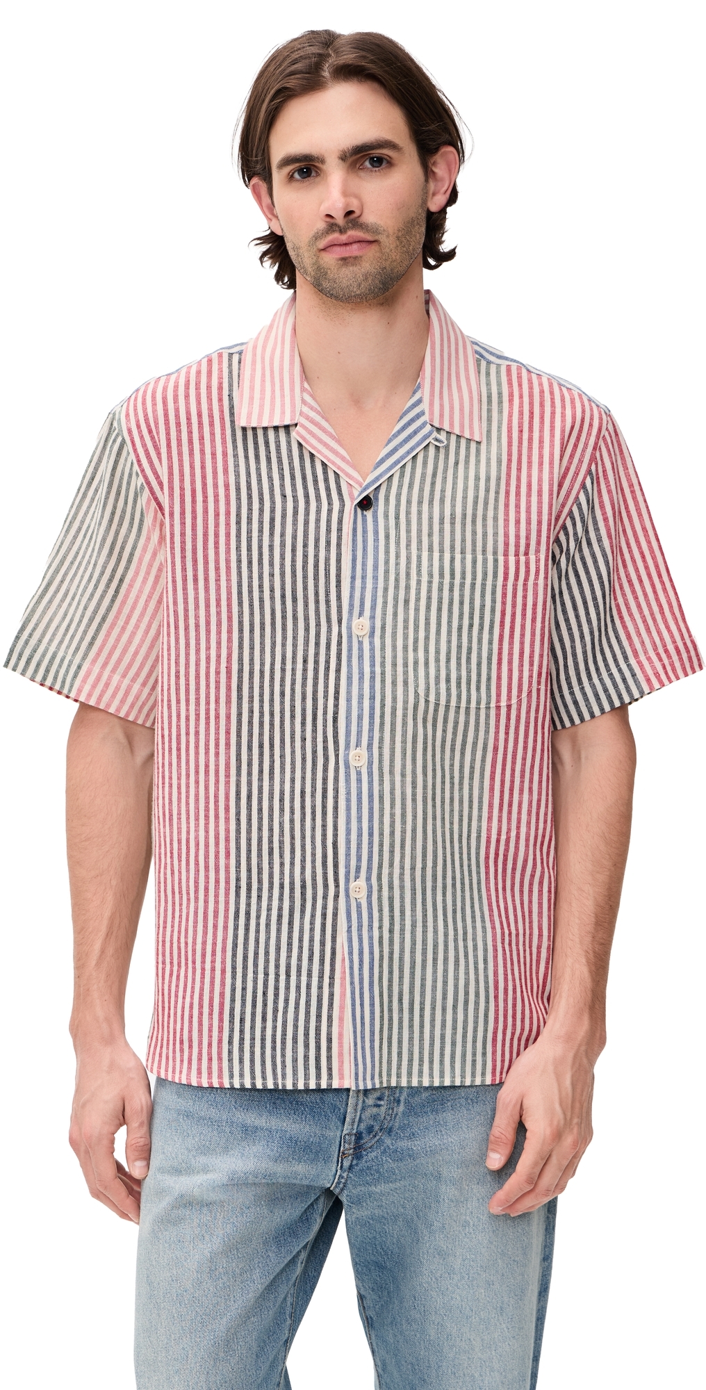 Ronen Handloom Striped Shirt Multi