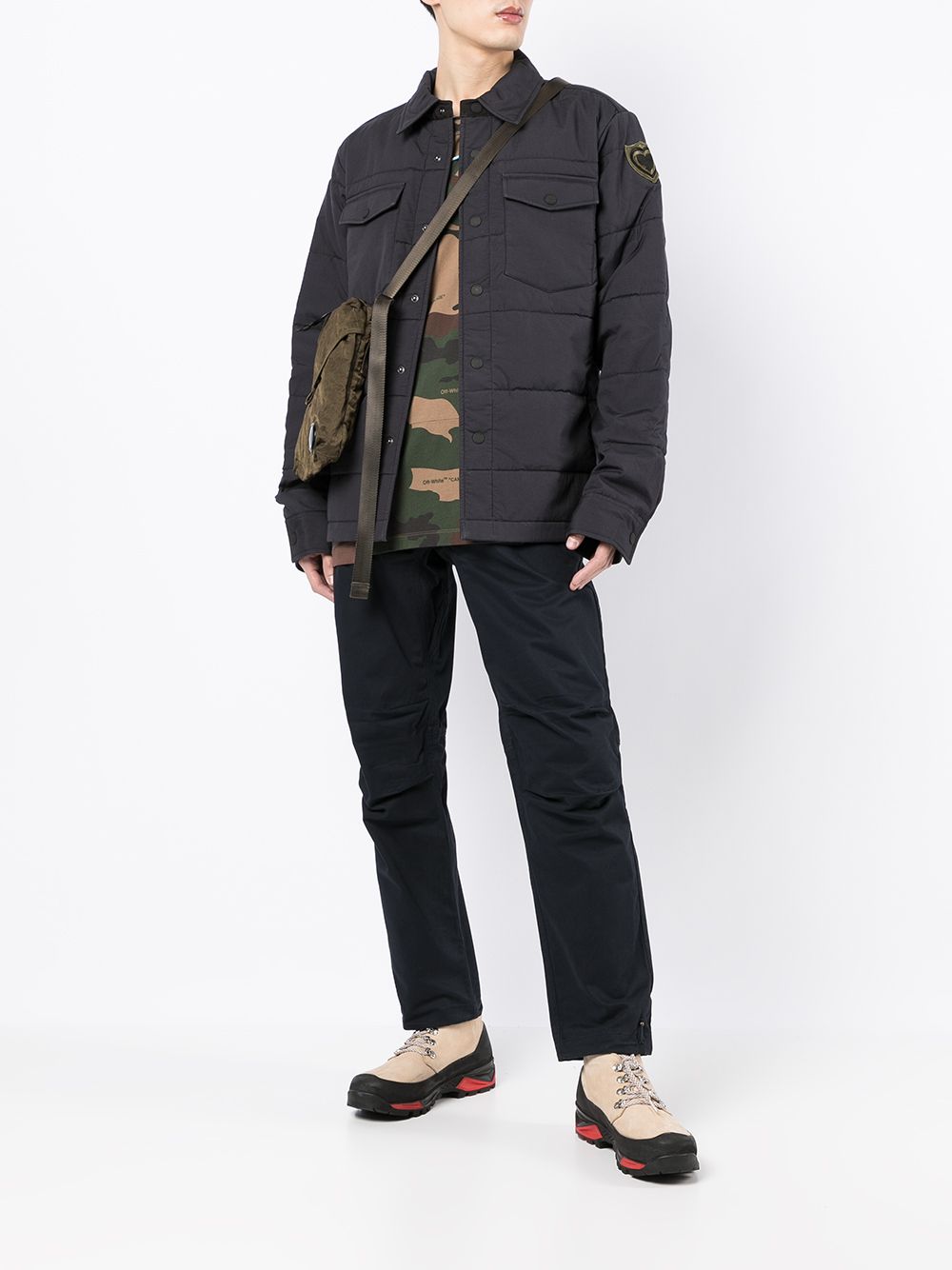 Padded shirt jacket - Black