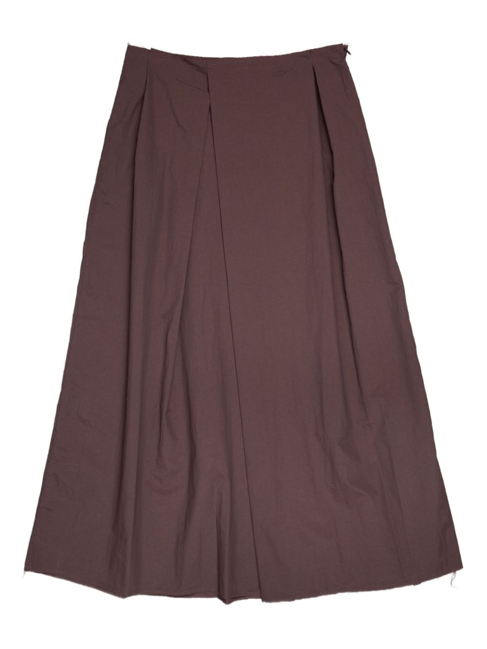 Pleated midi skirt - Brown