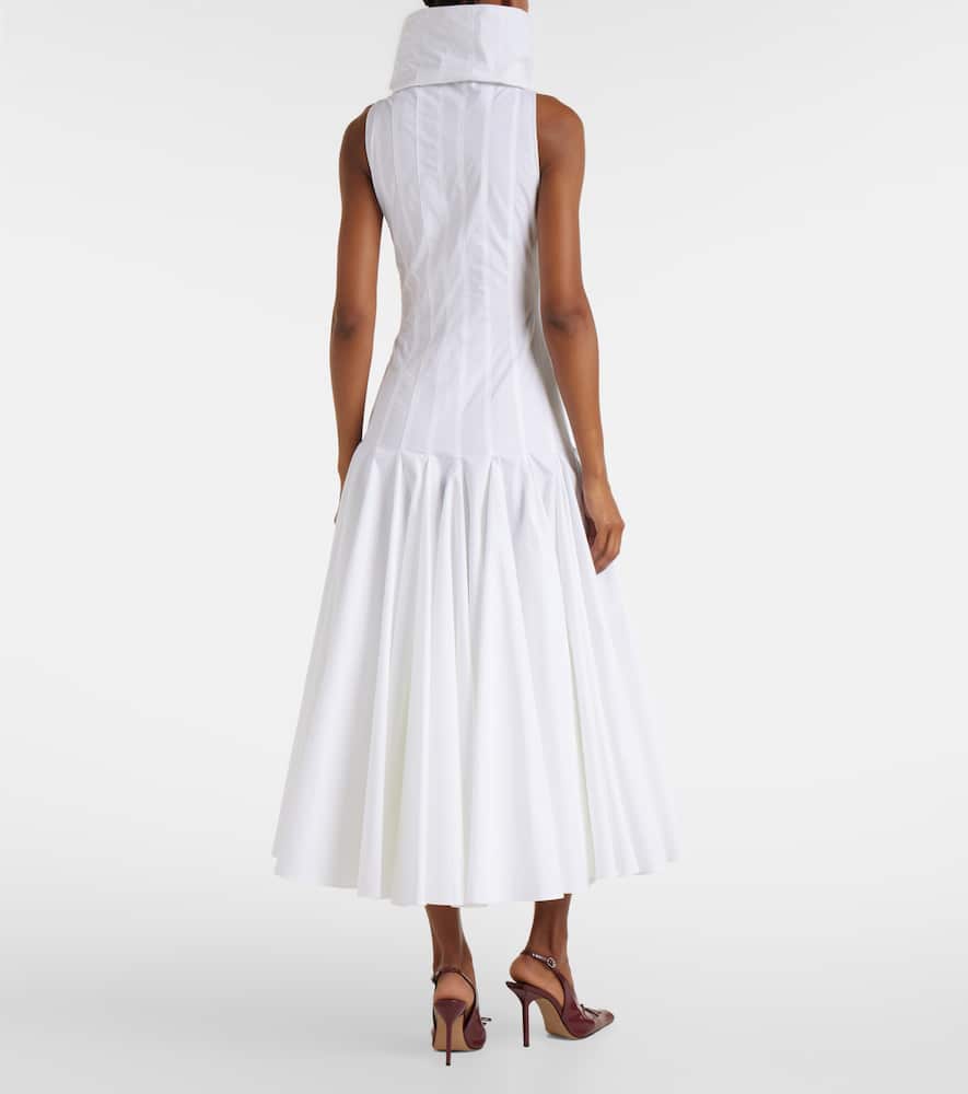 Triana cotton poplin midi dress