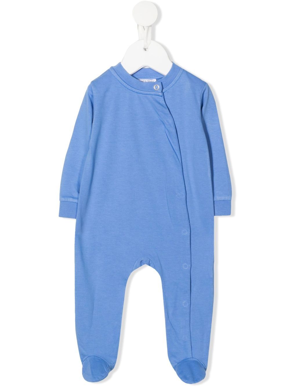 Long-sleeve organic-cotton onesie - Blue