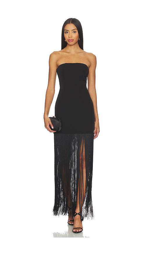 MORE TO COME Marissa Fringe Dress in Black. - S also in