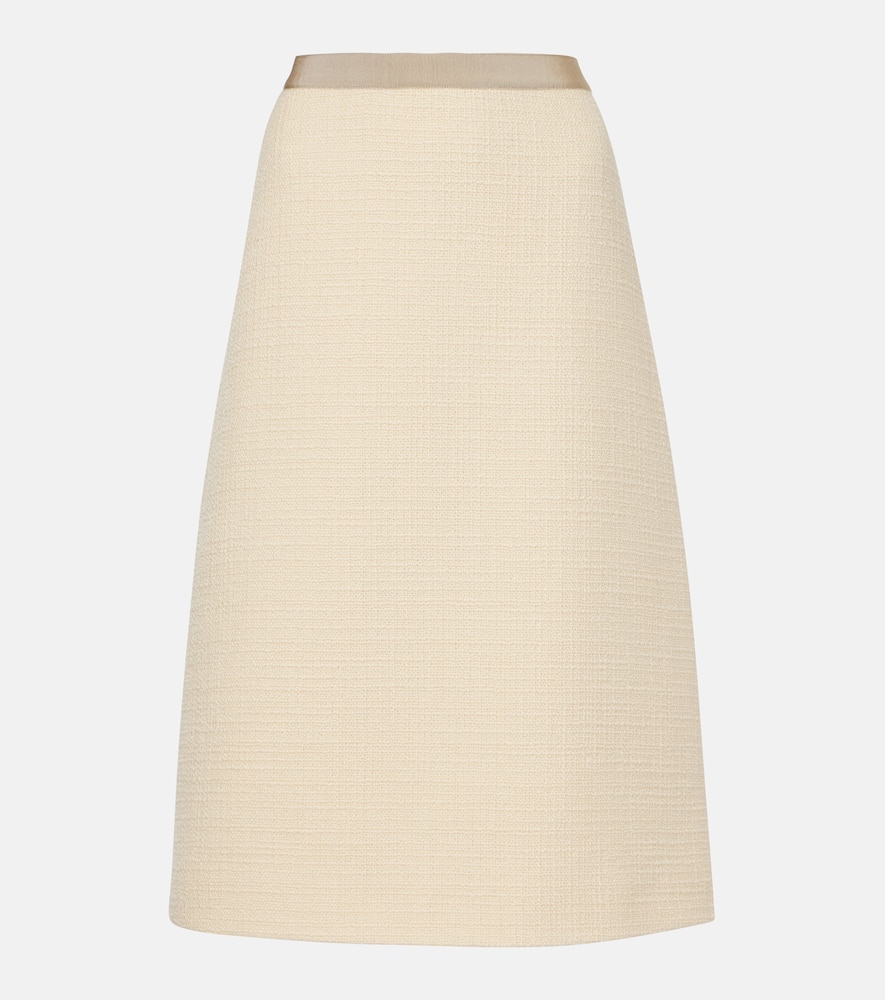 Mossi wool-blend tweed midi skirt