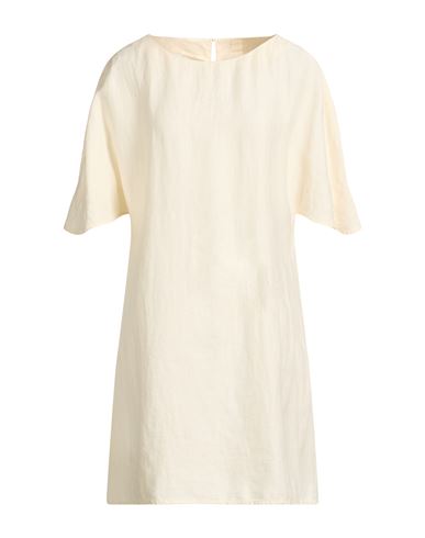 Woman Mini dress Cream Size 6 Linen