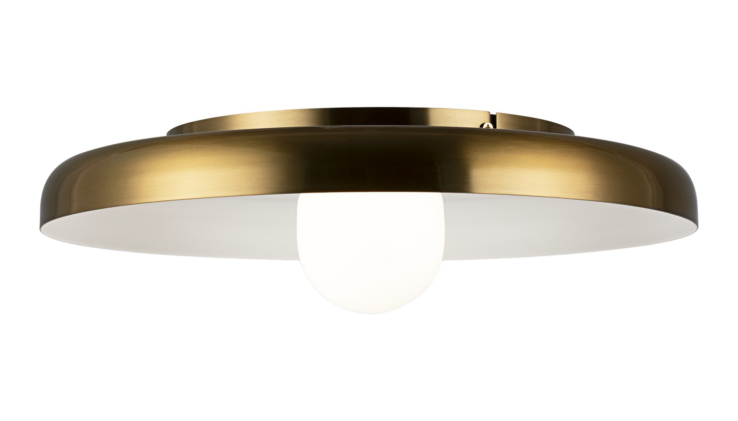Aged Gold Brass LED Ceiling Mount from the Creston Collection