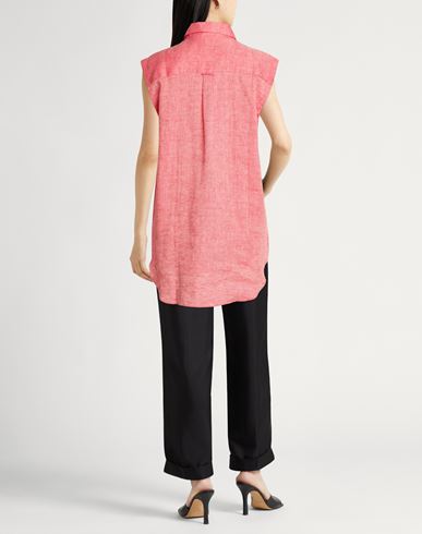 Woman Shirt Coral Size 4 Linen