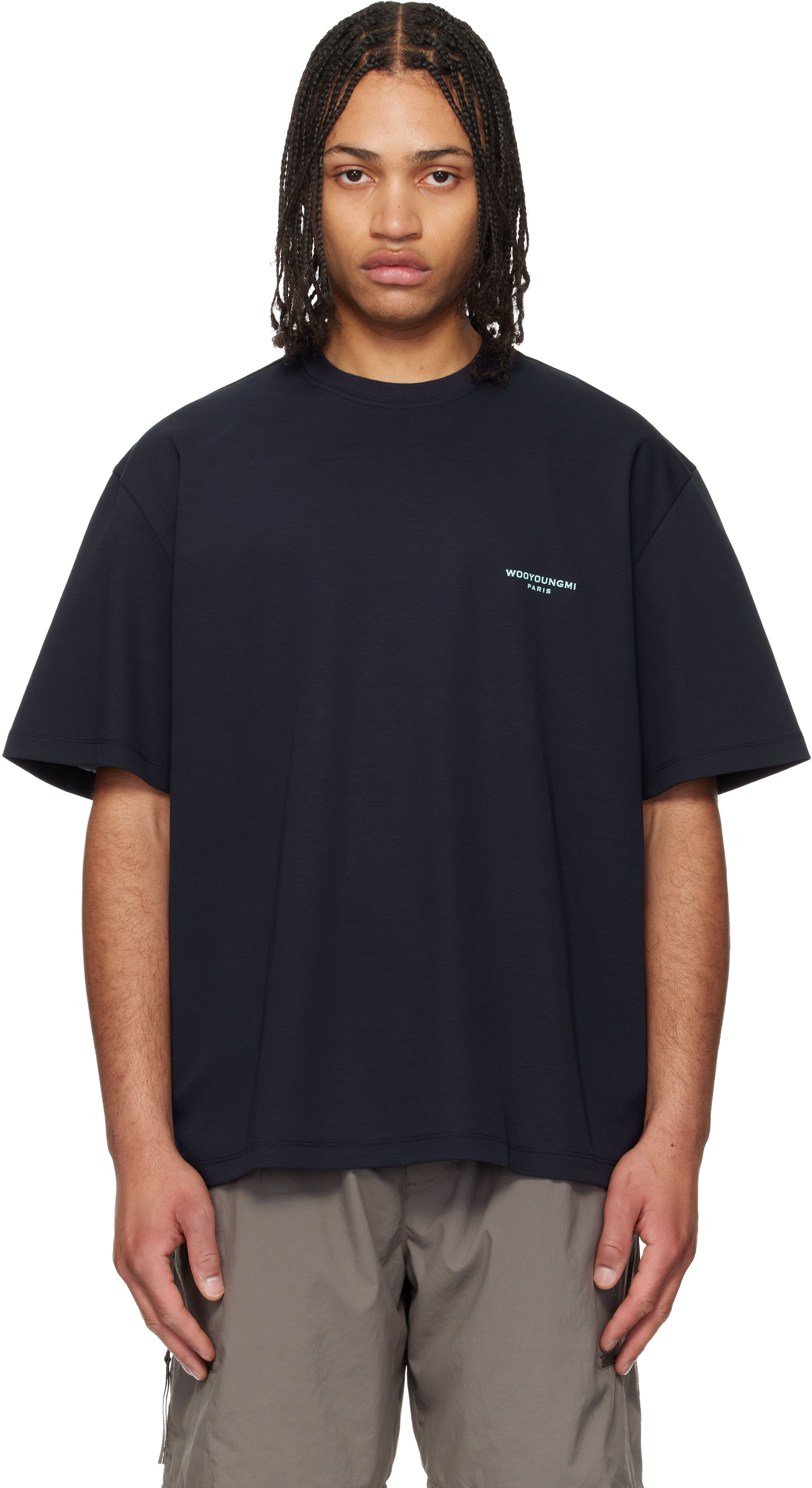 Navy Tuft Embroidered Back Logo T-shirt