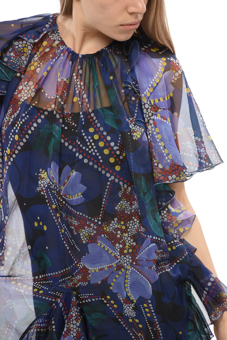 Ruffle-detail mini dress