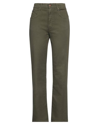 Cigala's Woman Jeans Military green Size 28 Cotton, Elastane