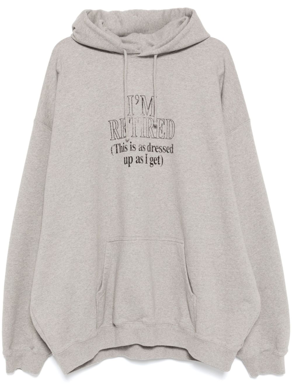 Slogan print hoodie - Grey