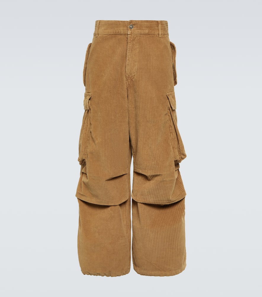 Velvet corduroy cargo pants