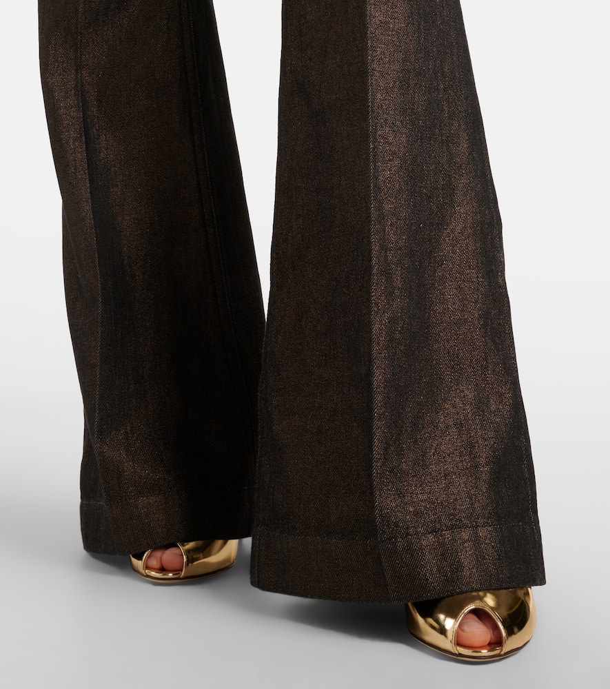 Embellished flared jeans