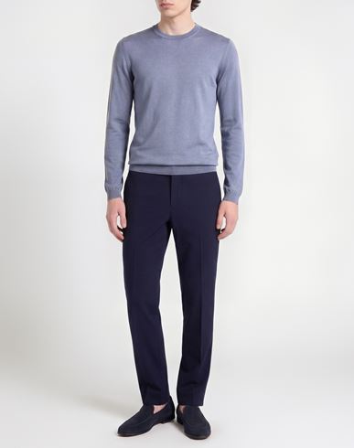 Man Sweater Slate blue Size 44 Cashmere