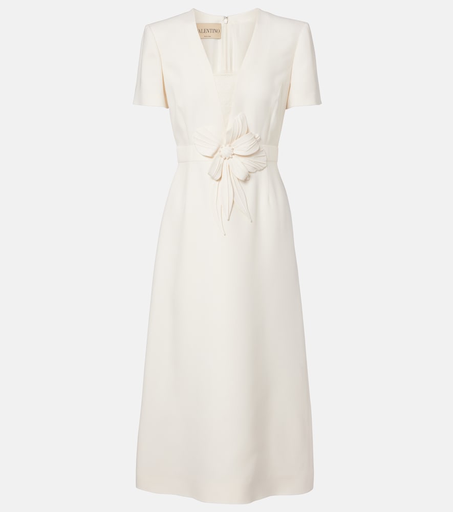 Cady Couture floral-appliqué midi dress