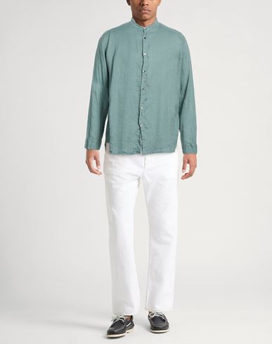Man Shirt Sage green Size 3XL Linen