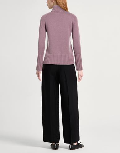 Woman Turtleneck Lilac Size M Cashmere