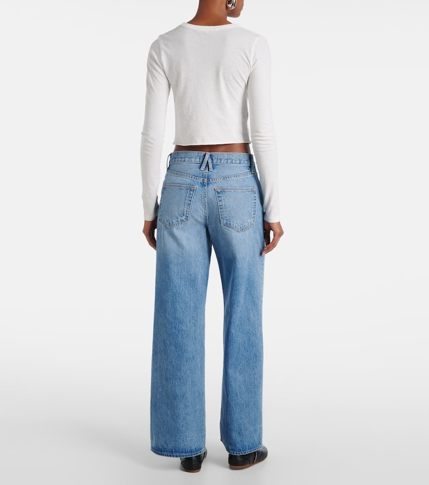Selena mid-rise wide-leg jeans