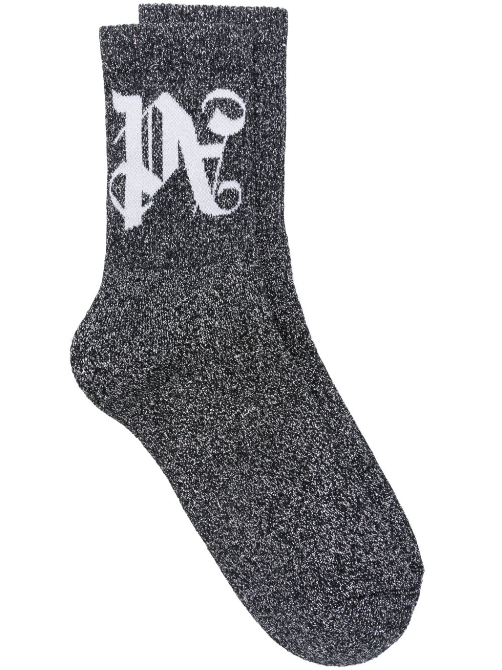 Monogram lurex socks - Grey