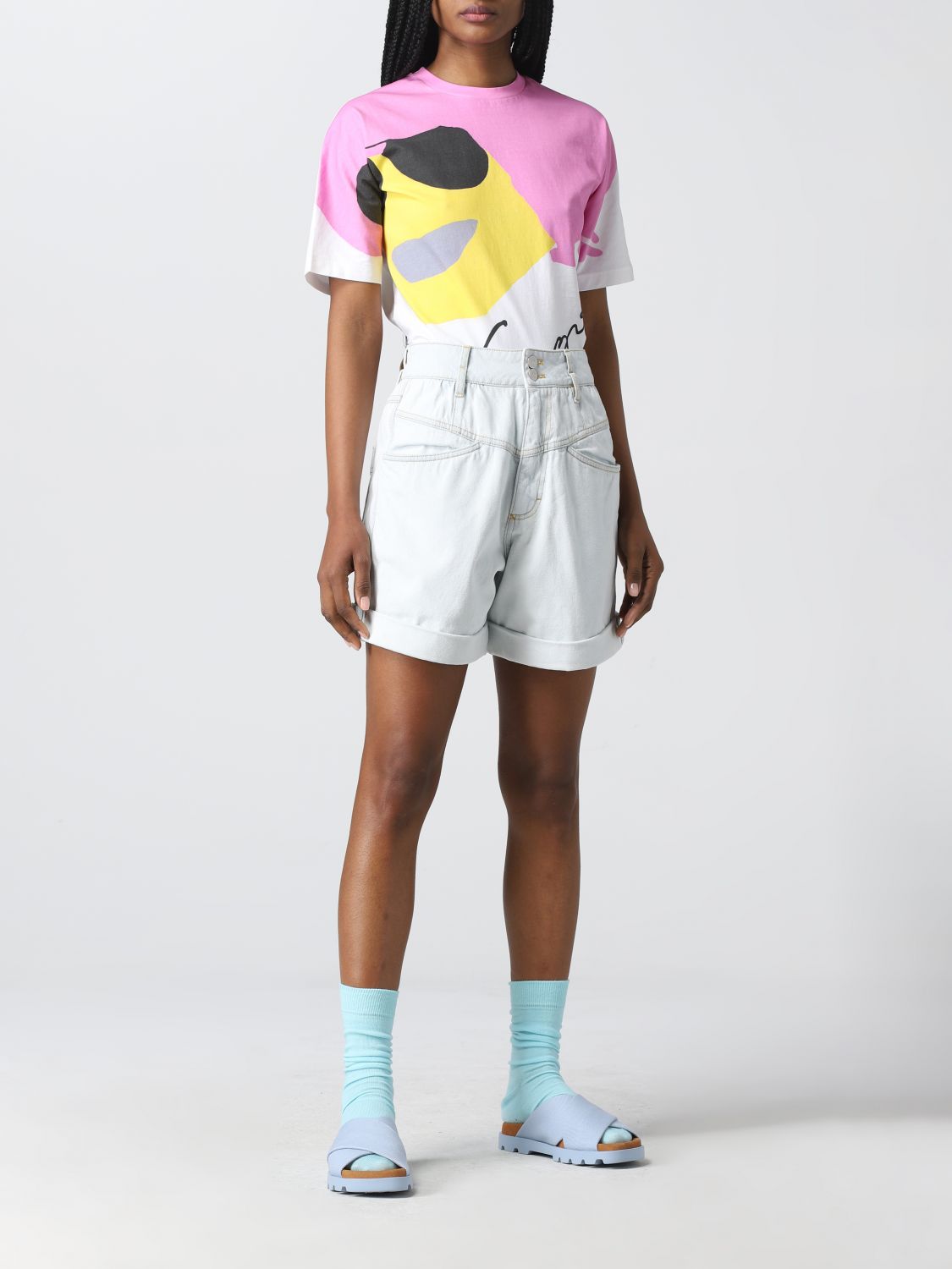 Short Women colour Blue