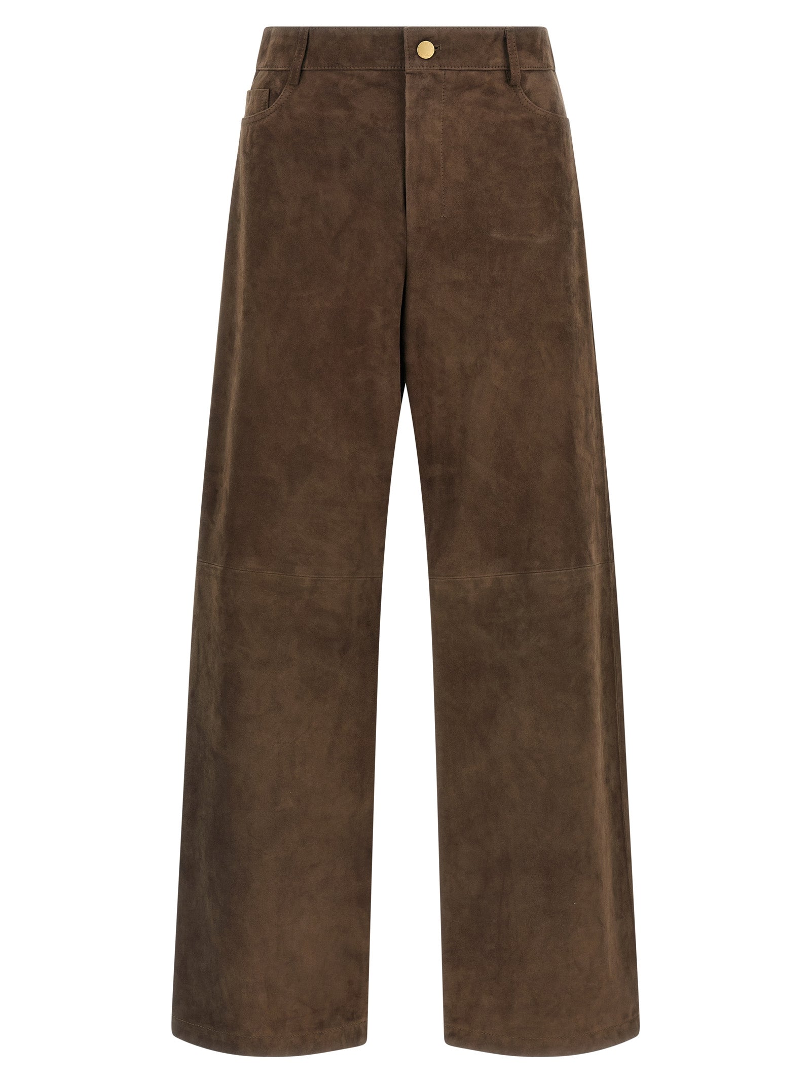 Lamb Leather Trousers — Brown