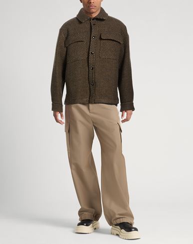 Man Jacket Chocolate brown Size 38 Virgin Wool