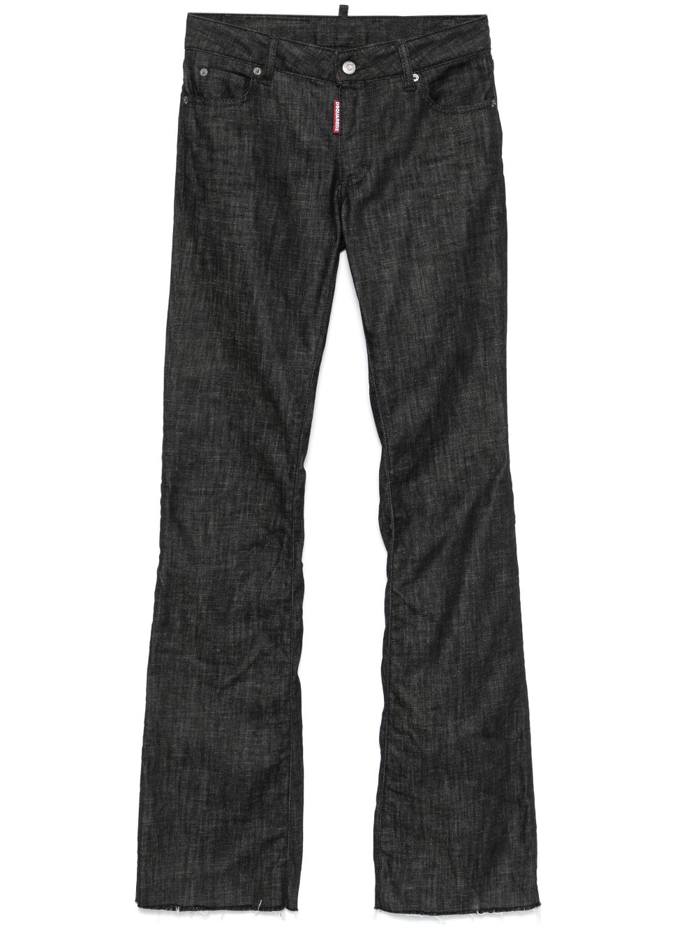Medium-rise flared jeans - Black