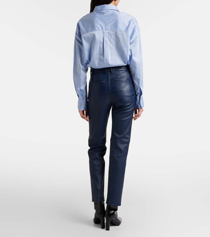 Coleman leather slim pants