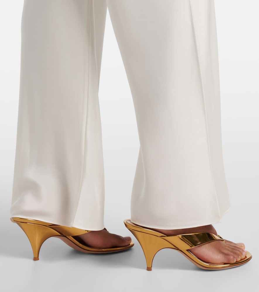 Cove silk-blend straight pants