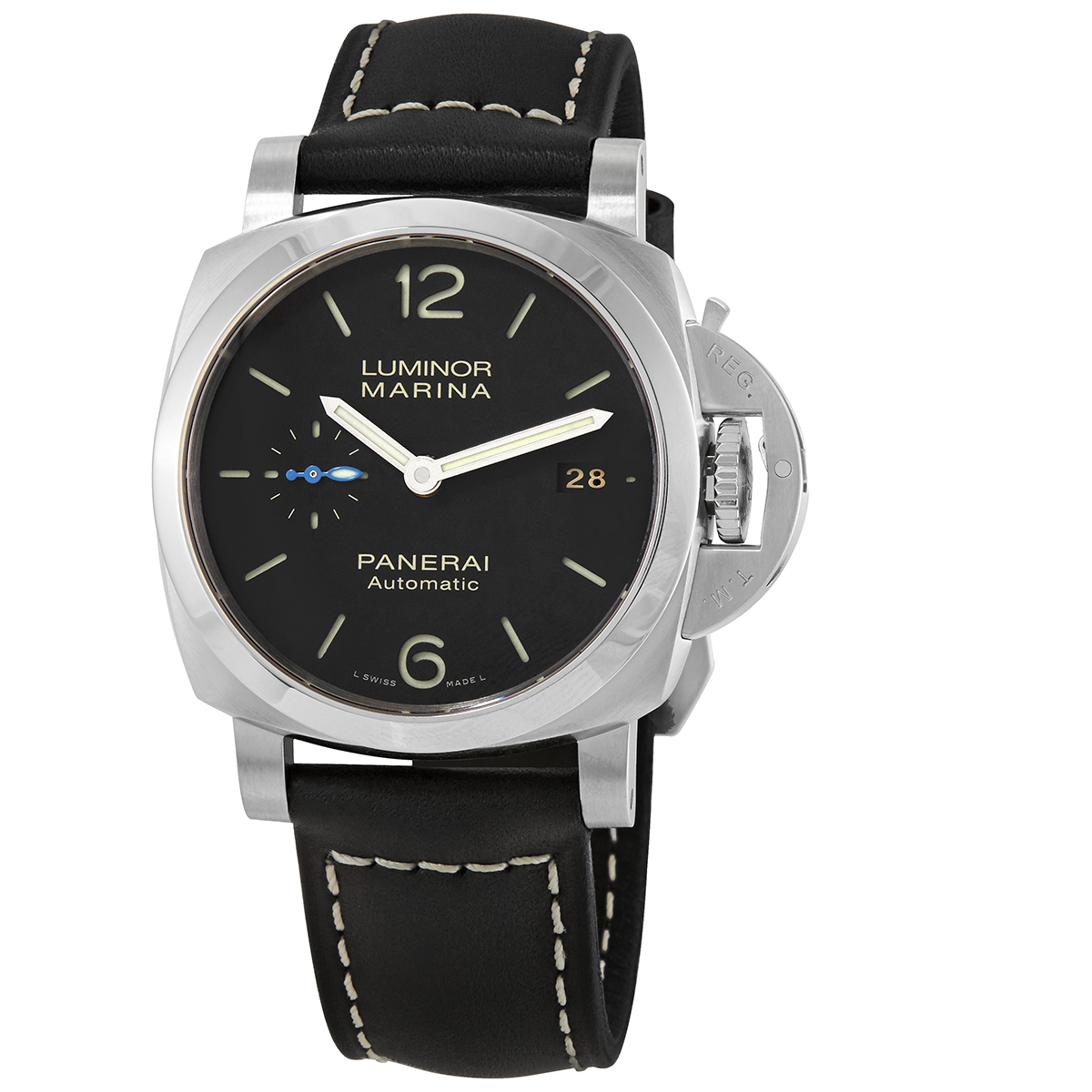 Pre-owned Luminor Marina Black Dial Mens Watch PAM02392