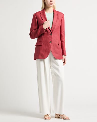 Woman Blazer Rust Size 8 Hemp, Linen, Ecobrass