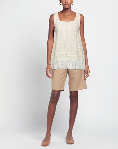 Woman Top Beige Size 2 Cotton