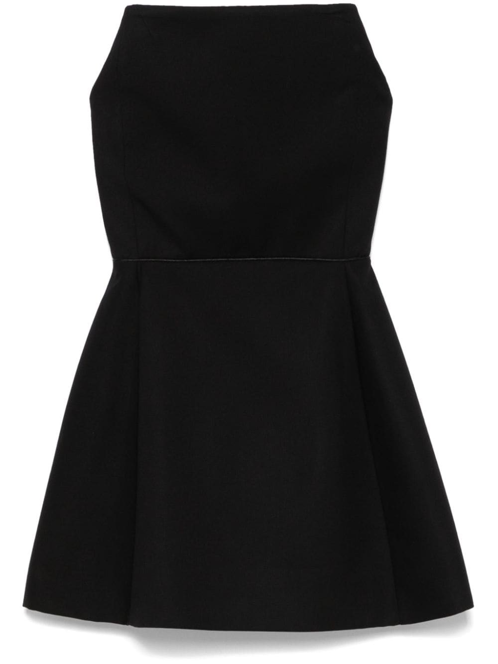 Corset-style mini dress - Black
