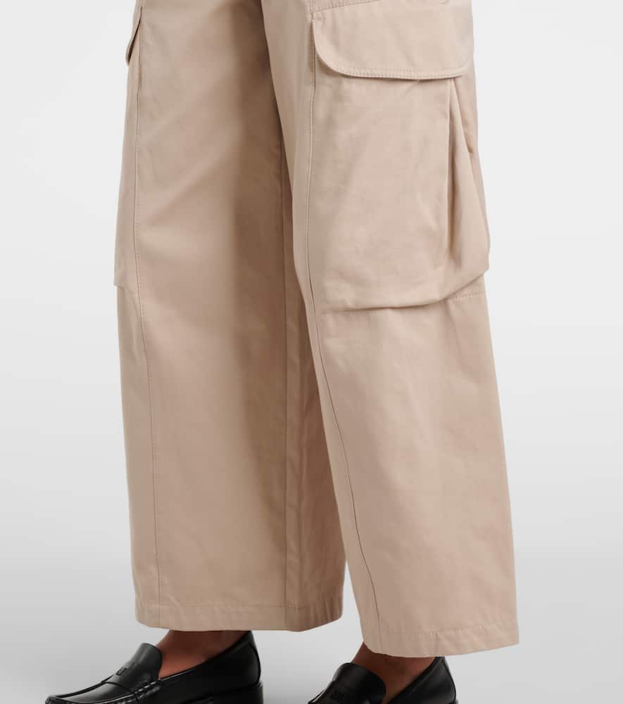 Cotton gabardine cargo pants