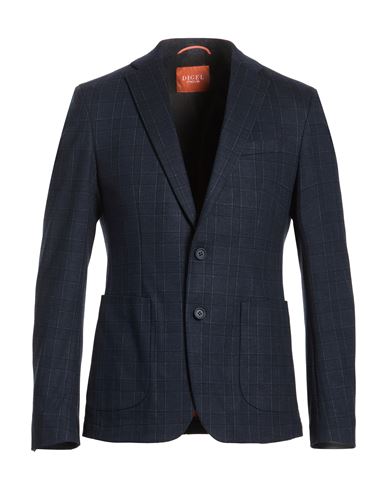 Man Blazer Midnight blue Size 38 Polyester, Viscose, Elastane