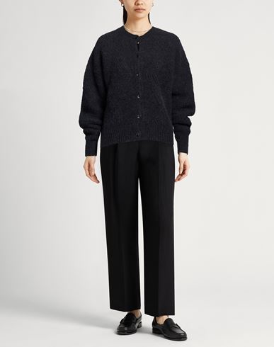 Collezione N_01 Woman Cardigan Black Size L Baby alpaca wool, Polyamide, Elastane