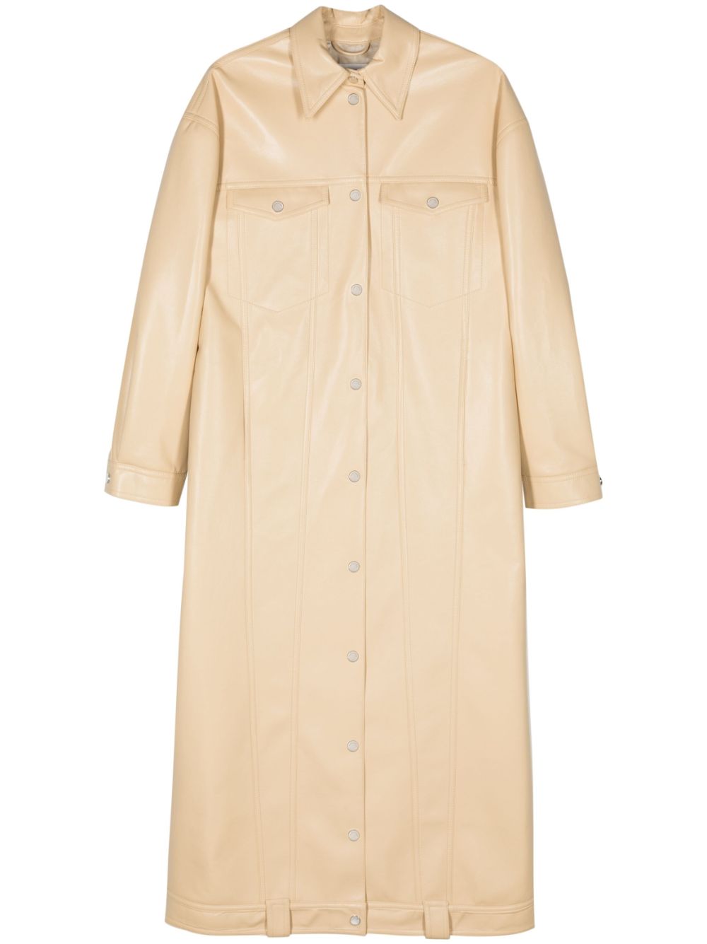 Keano single-breasted coat - Neutrals