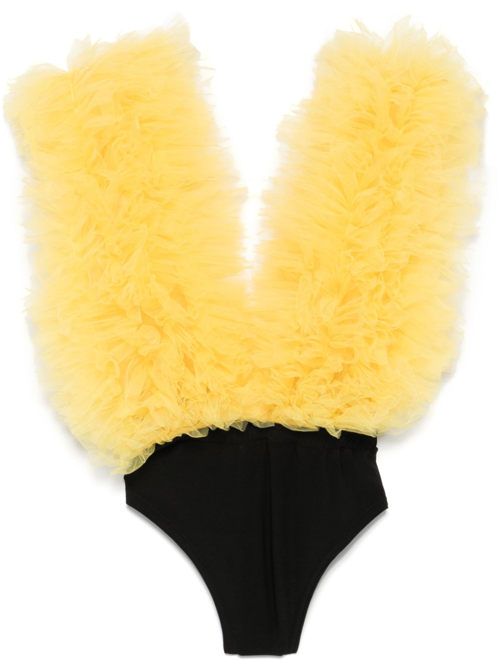 X Lia Aram ruffle bodysuit - Yellow