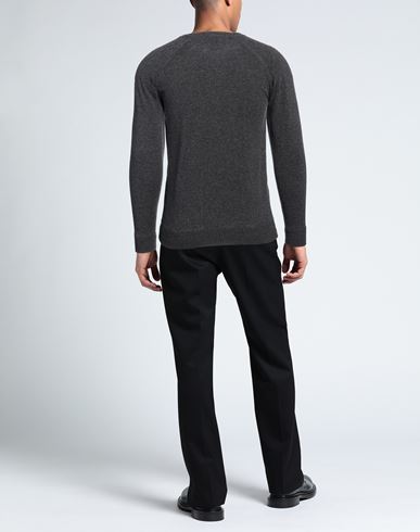 Man Sweater Charcoal Size 38 Virgin Wool, Silk, Cashmere