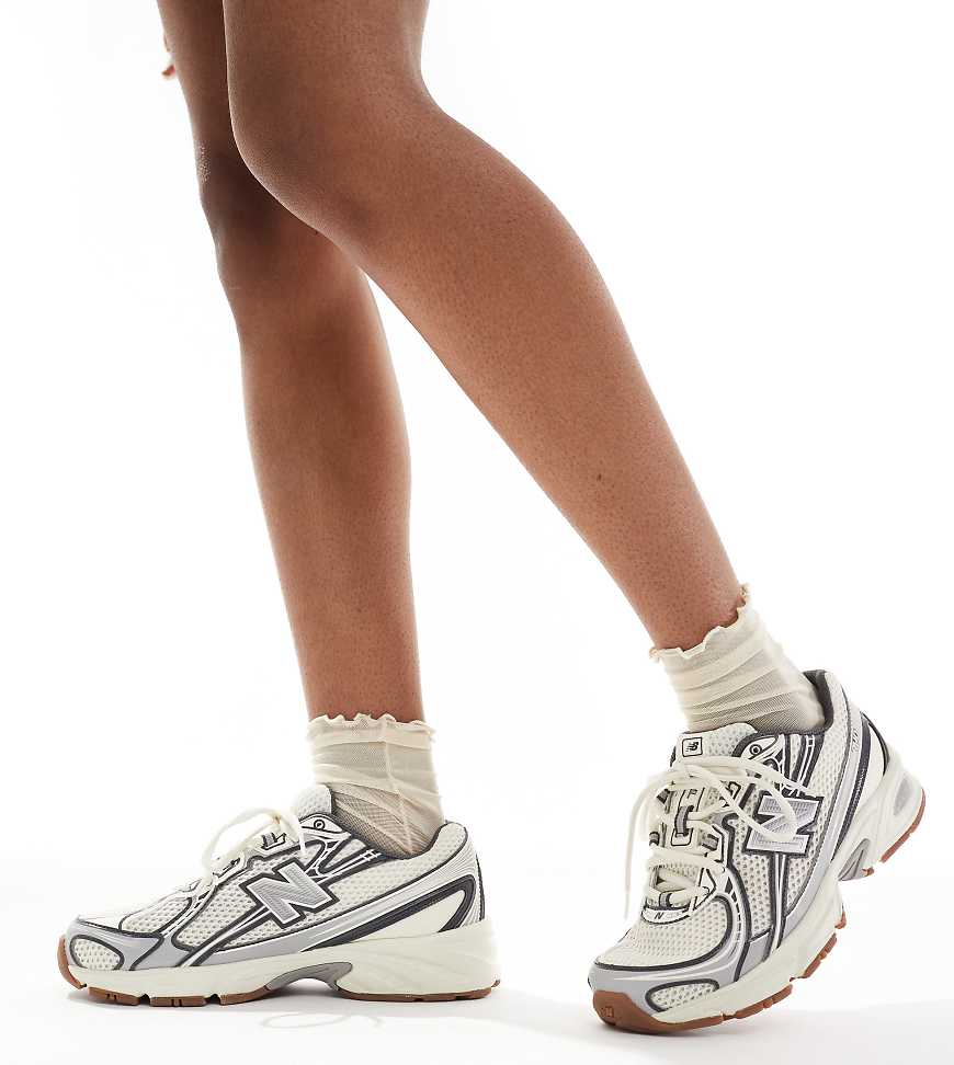 New Balance 740 sneakers in beige and gray - Exclusive to ASOS-Neutral
