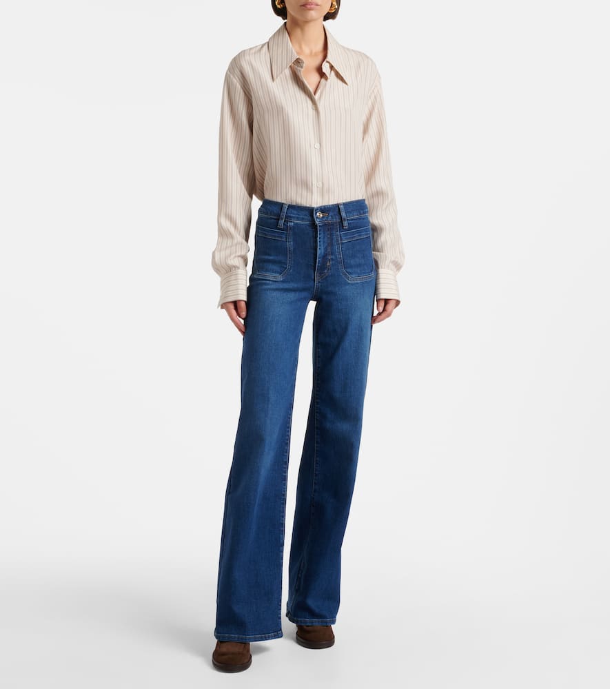Le Slim Palazzo wide-leg jeans