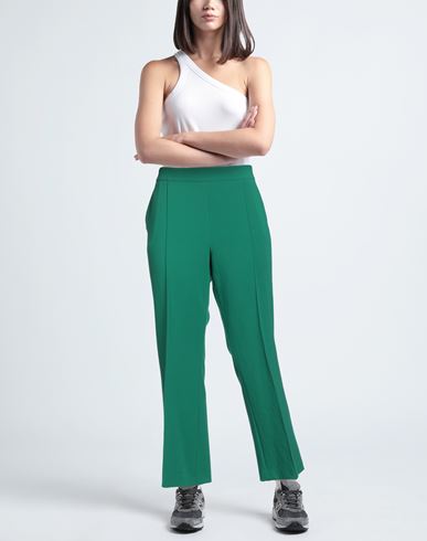 Woman Pants Green Size 12 Polyester, Viscose, Elastane