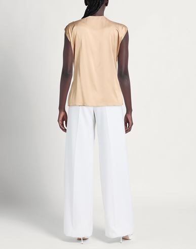 Woman Top Beige Size L EcoVero viscose, Rayon, Elastane