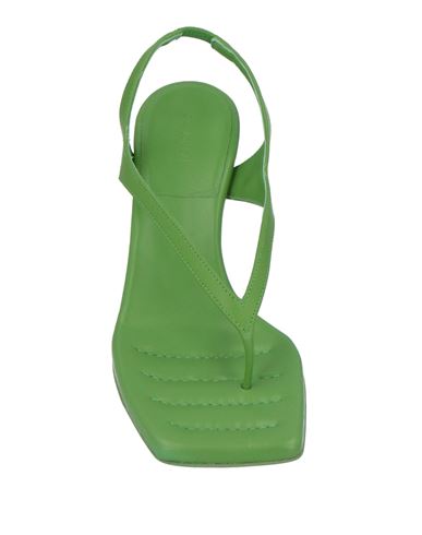 Woman Thong sandal Green Size 10 Leather