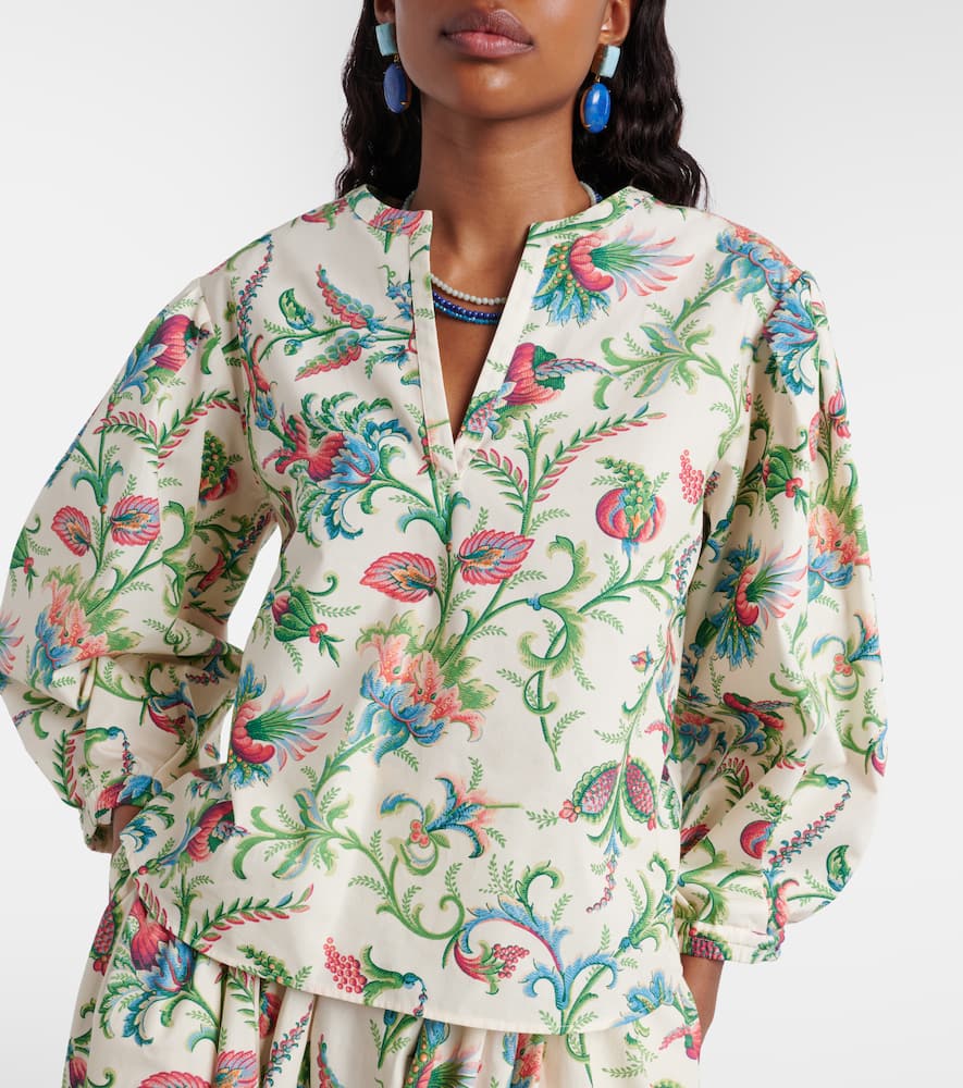 Floral cotton blouse