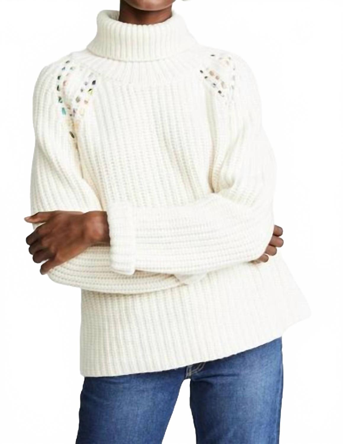 Hemingway Turtleneck Sweater In Ecru