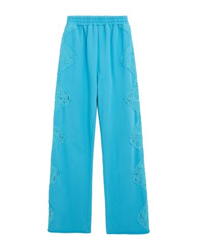 Pink Memories Woman Pants Azure Size 10 Cotton, Nylon