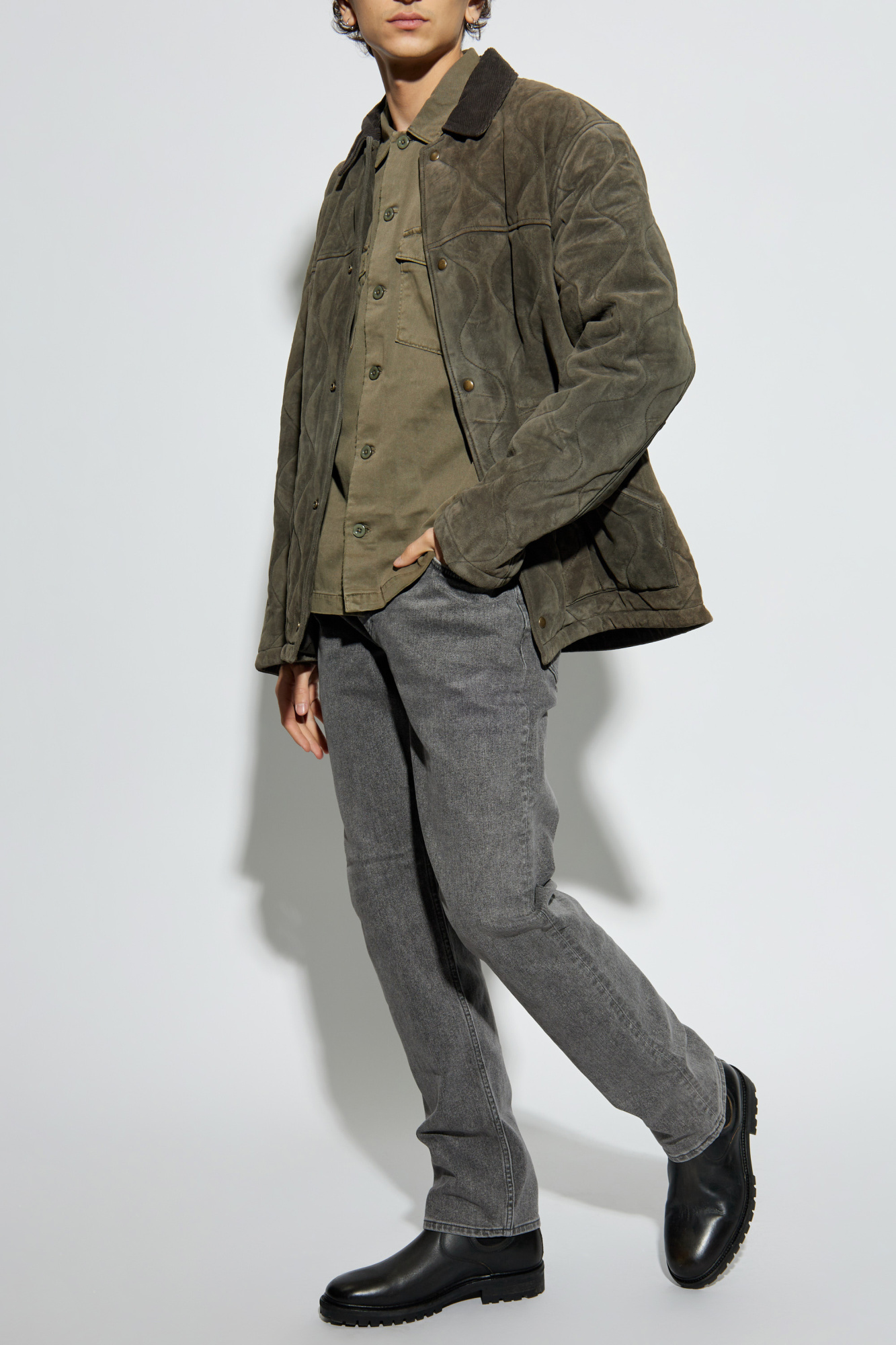Suede Jacket Dakota, Men's, Green