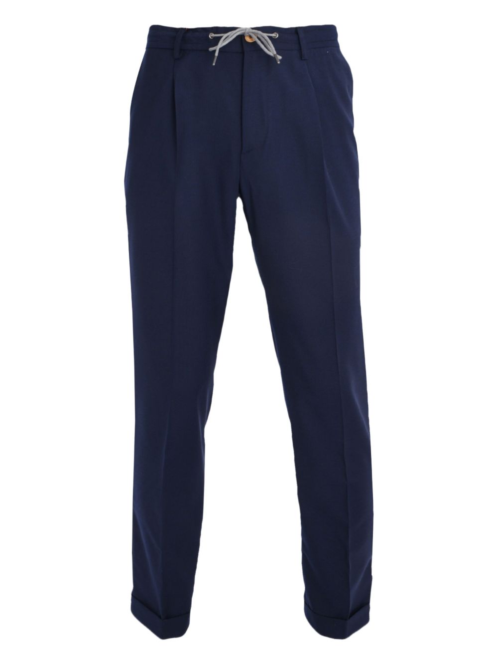 Pleated drawstring trousers - Blue