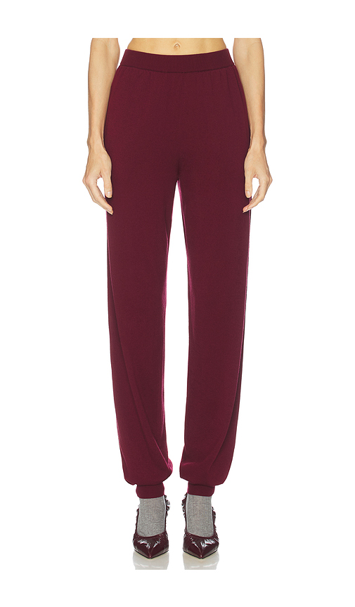 Helsa Kerstin Knit Jogger in Oxblood - Burgundy. M also in XXS, XS, S